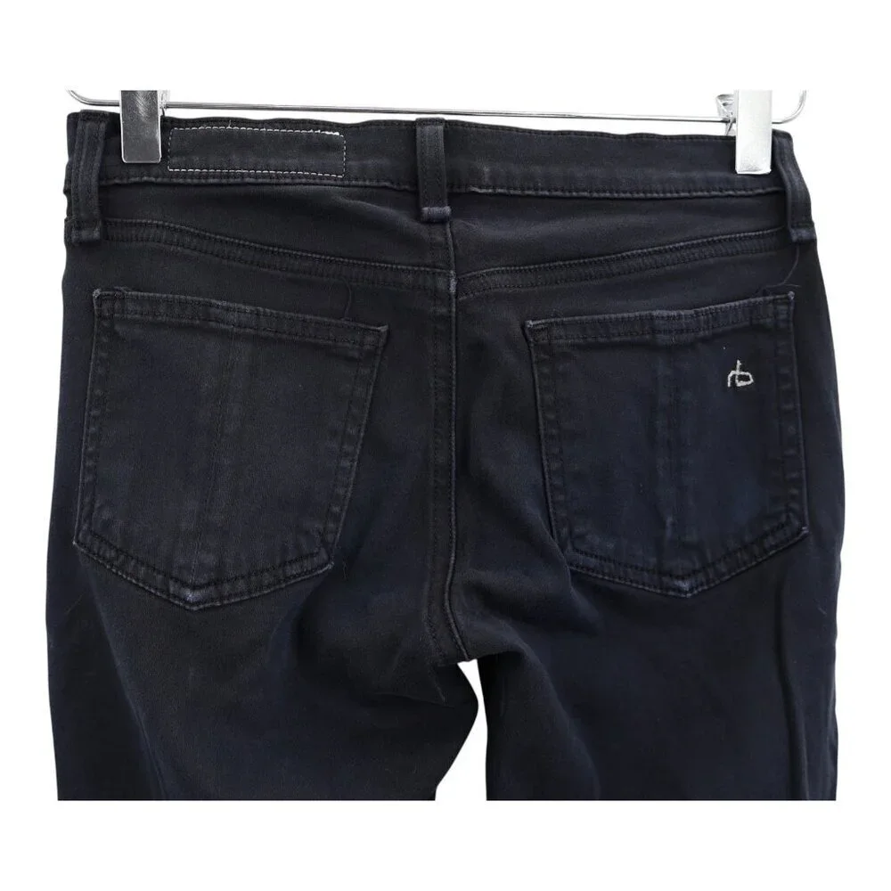 Rag & Bone Legging Skinny Leg Womens Jeans Black Size 24 Denim Pockets Stretchy